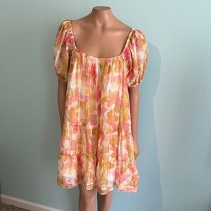 NWT! By Together Colorful Puff Sleeve Dress size S